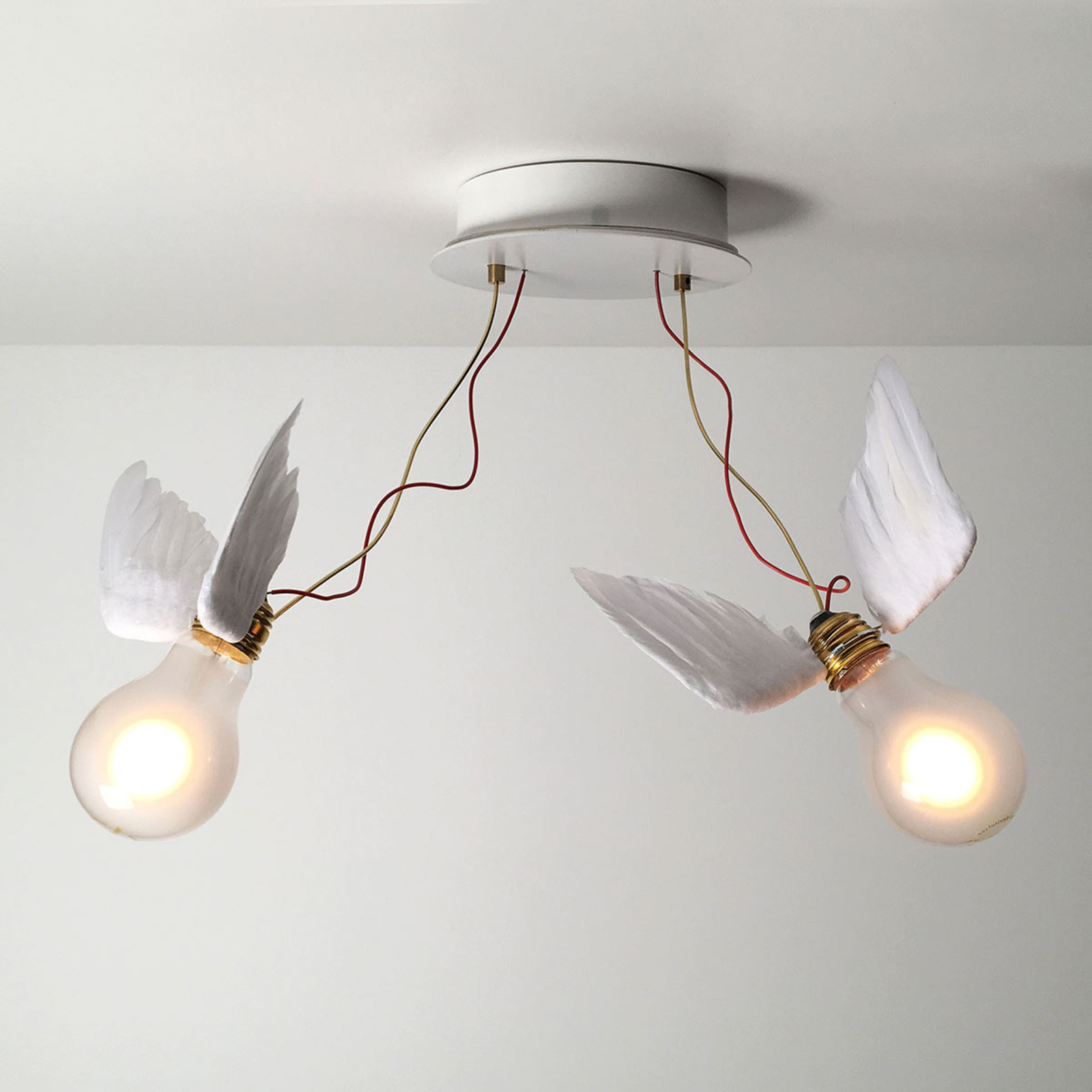 Ingo Maurer Lucellino Doppio ceiling light 2-bulb