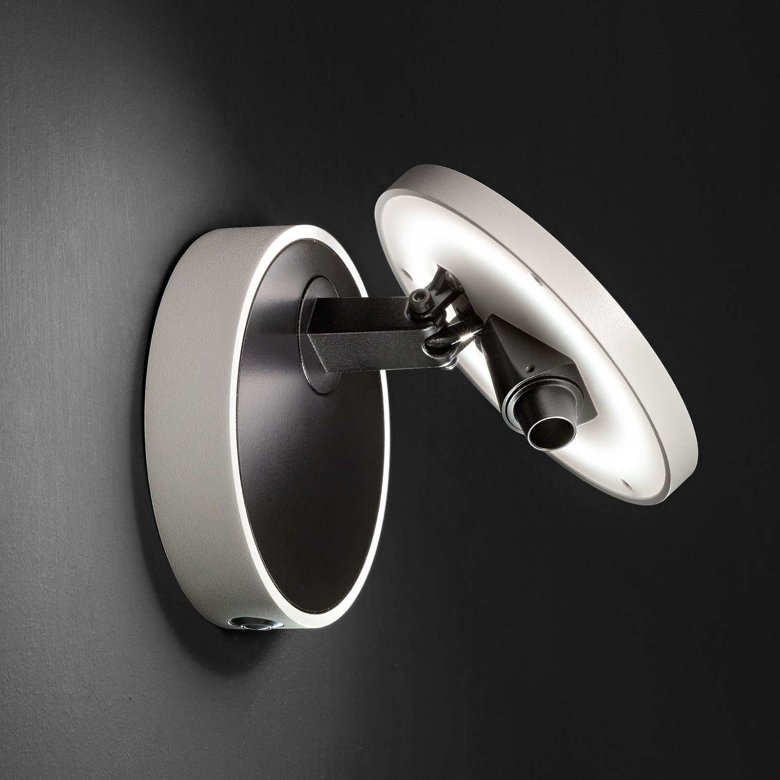 Ara LED wall light with reading spotlight