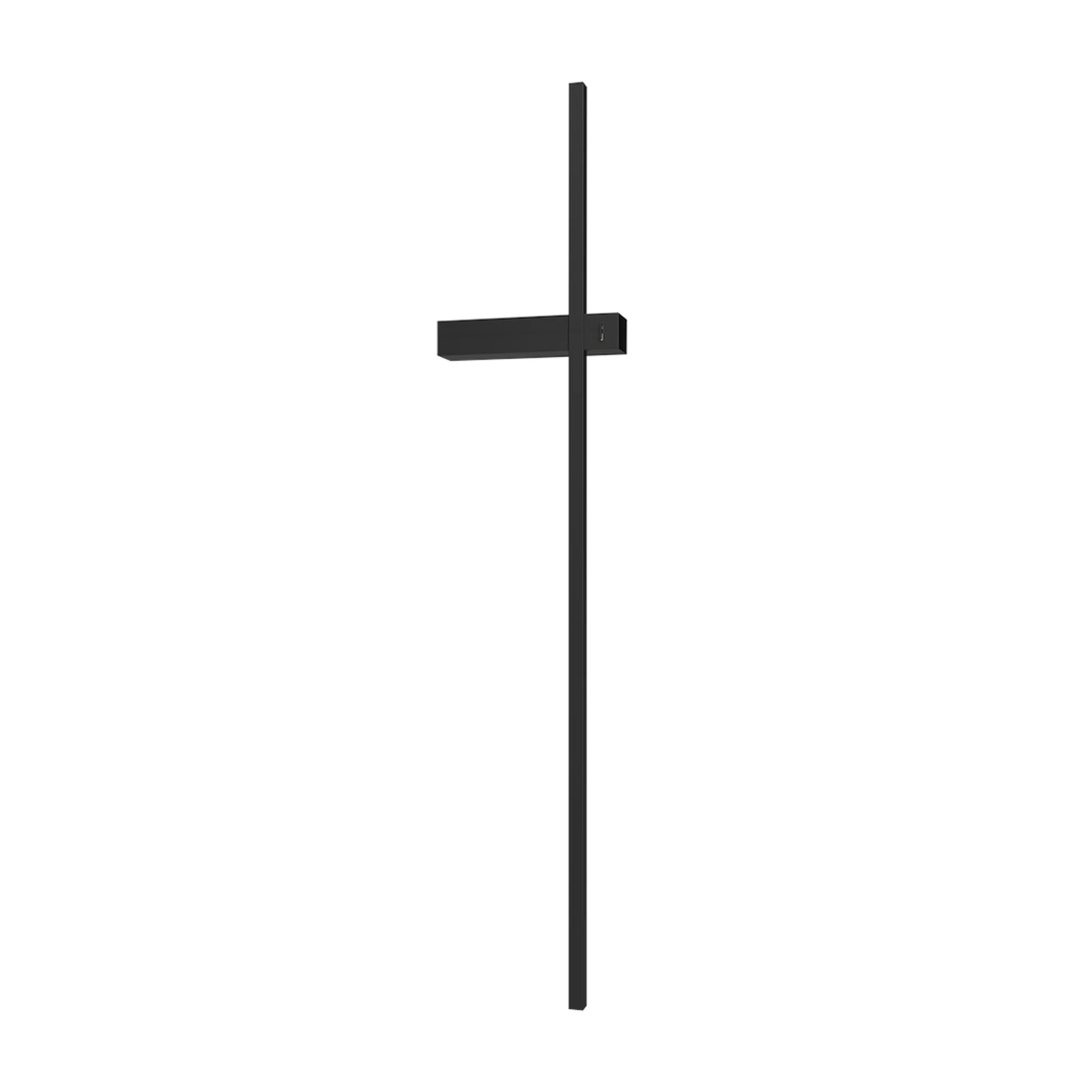 Aplică de perete LED Vision, înălțime 90 cm, metal, negru, 3.000 K