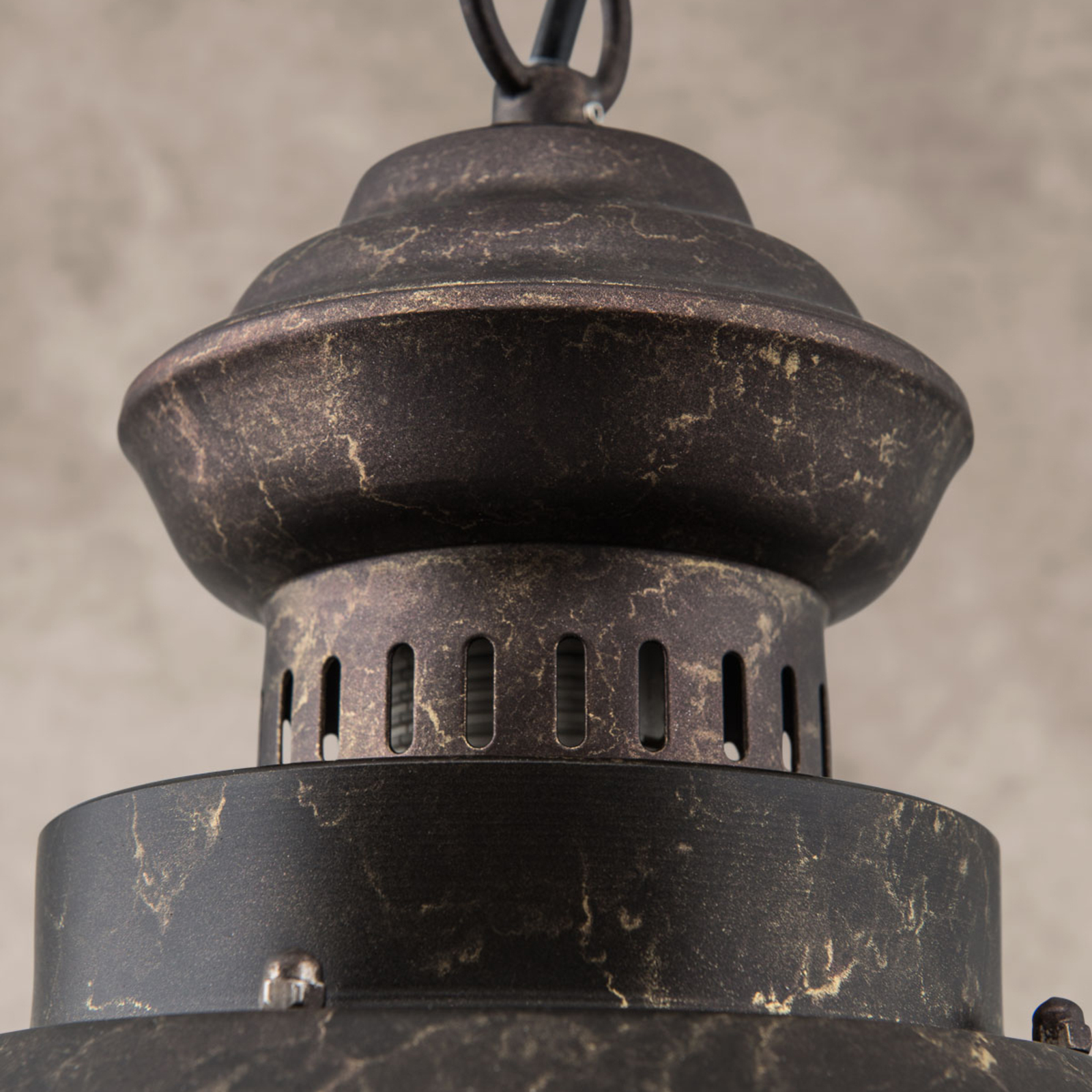 Rustic pendant lamp Shanta, one-bulb