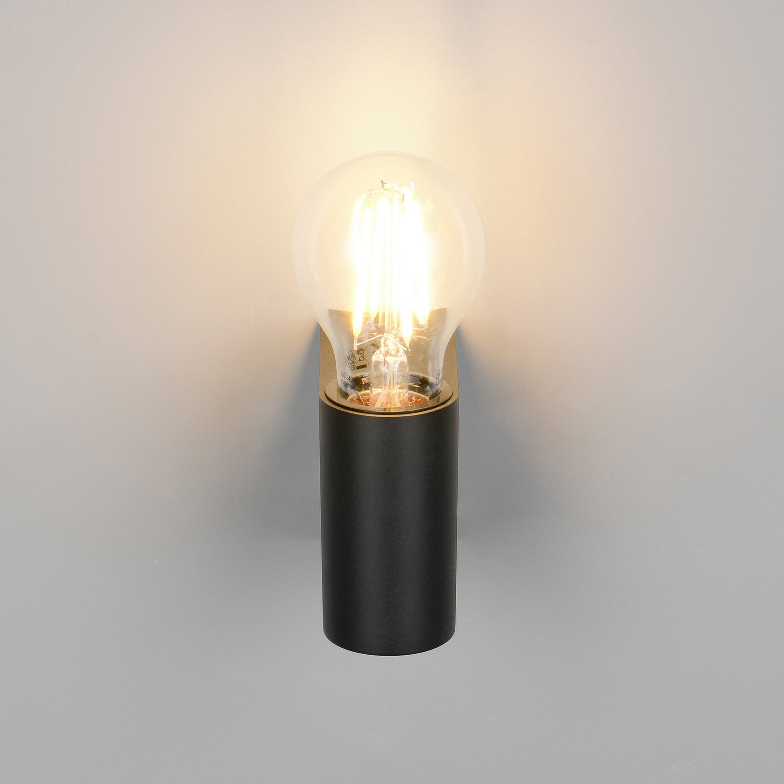 Applique pour salle de bain Pratella, largeur 4 cm, noir, plastique IP44