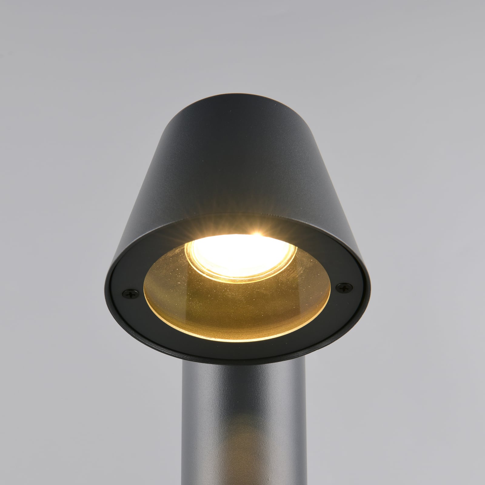 Bornes lumineuses Beni, noir mat, hauteur 100 cm, métal