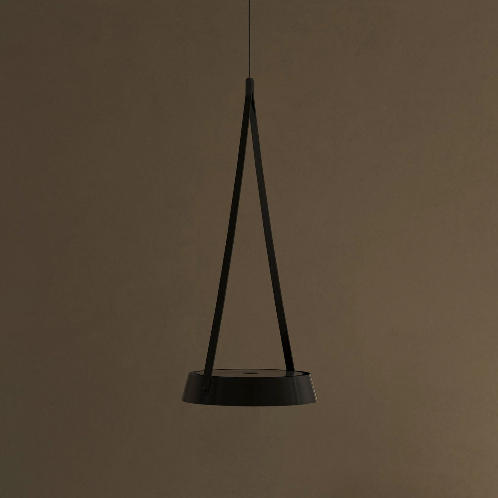 LED-akuga rippvalgustid Mahina, must, Ø 17 cm, metall, CCT