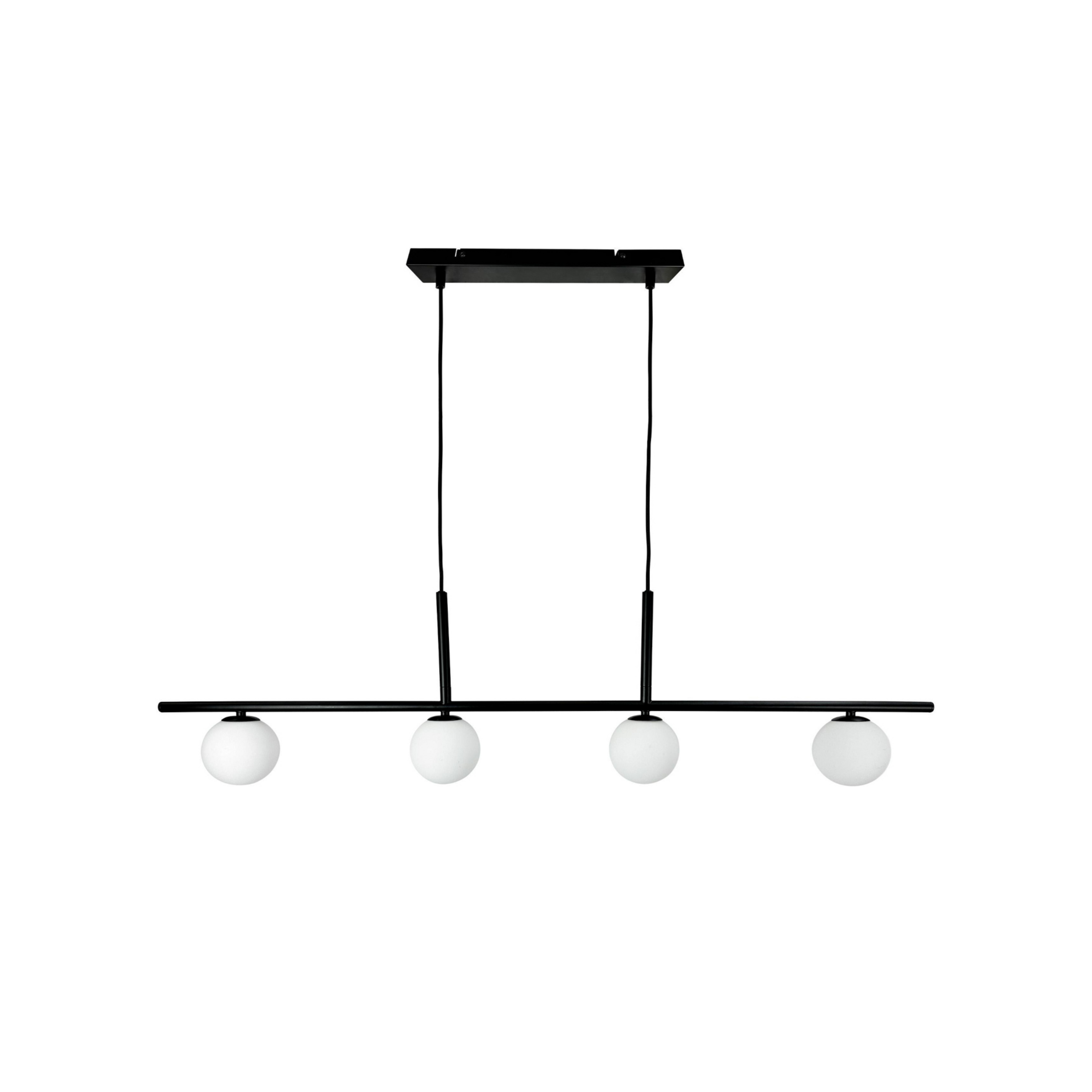 Dyberg Larsen Suspension Alice, noir, métal, 4 lampes