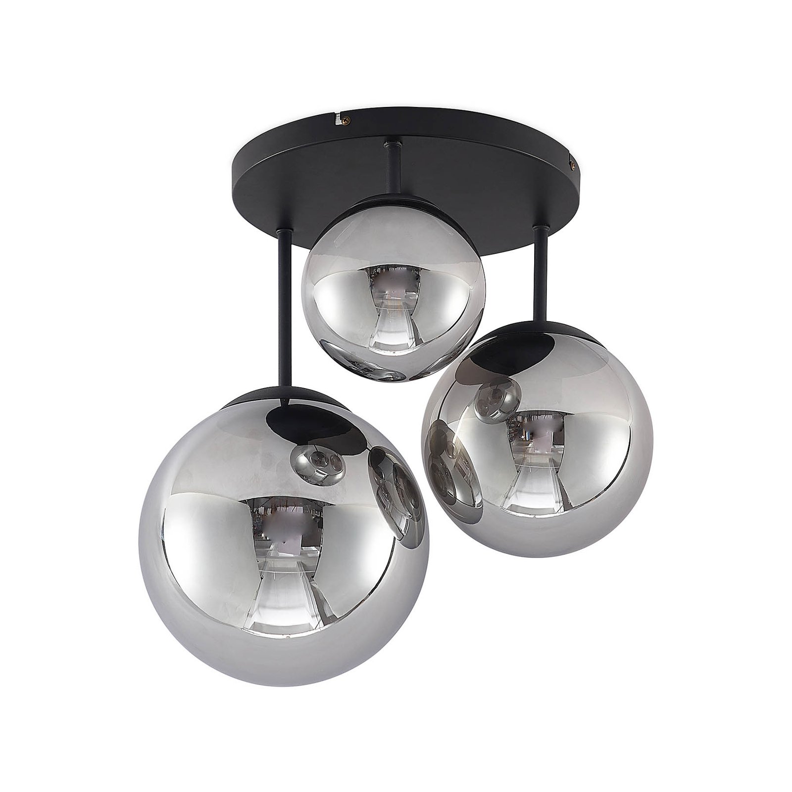 Teeja 3 Round Deckenleuchte Smoke - Lindby