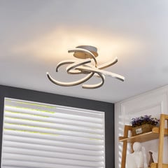 Lindby Divalis LED mennyezeti, fok. dimmer nikkel