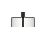 OKOLO lógó lámpa, fekete, Ø35 cm, fém/textil, E27-LED – GRUPA