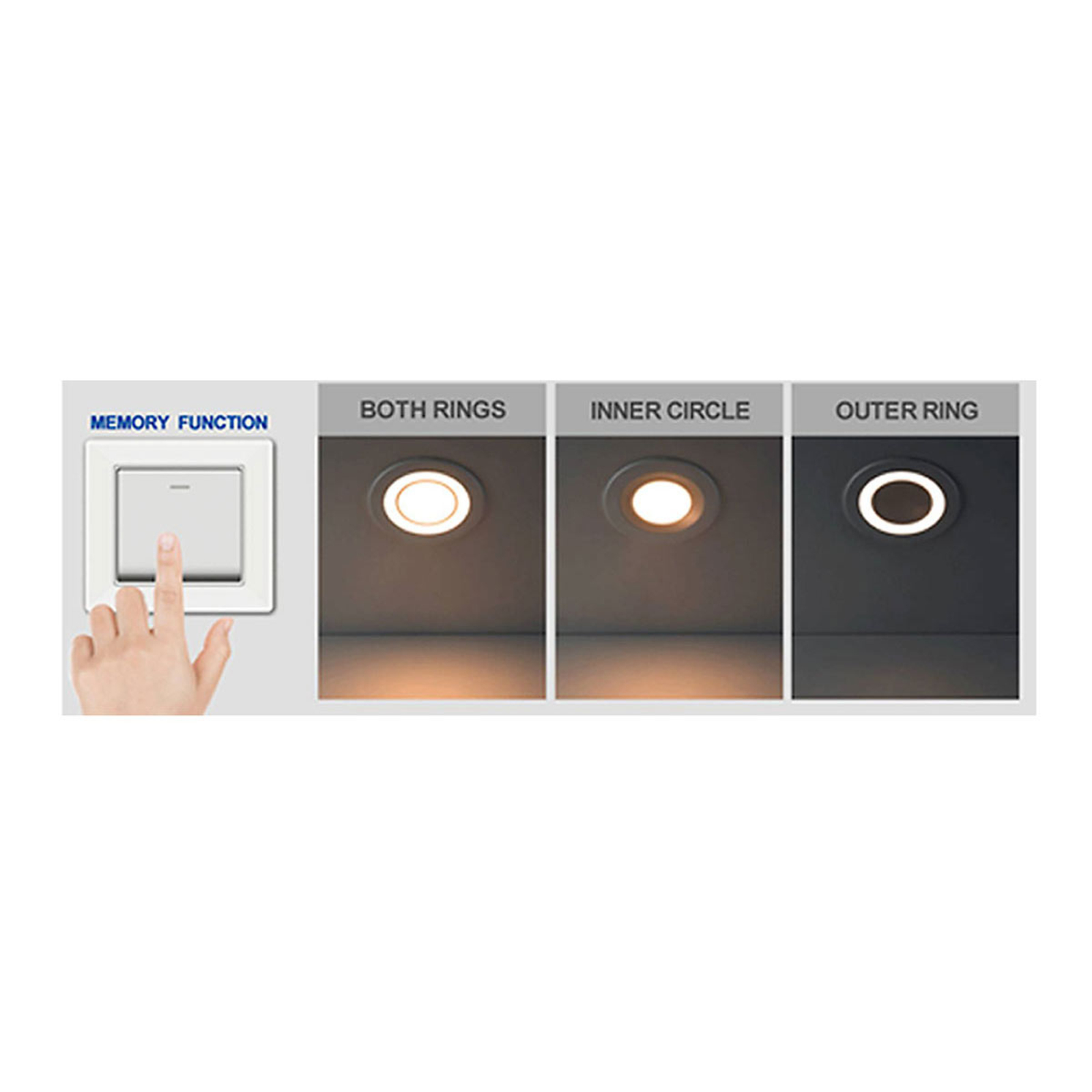 LED-Deckeneinbauleuchte Clyde, warmweiß