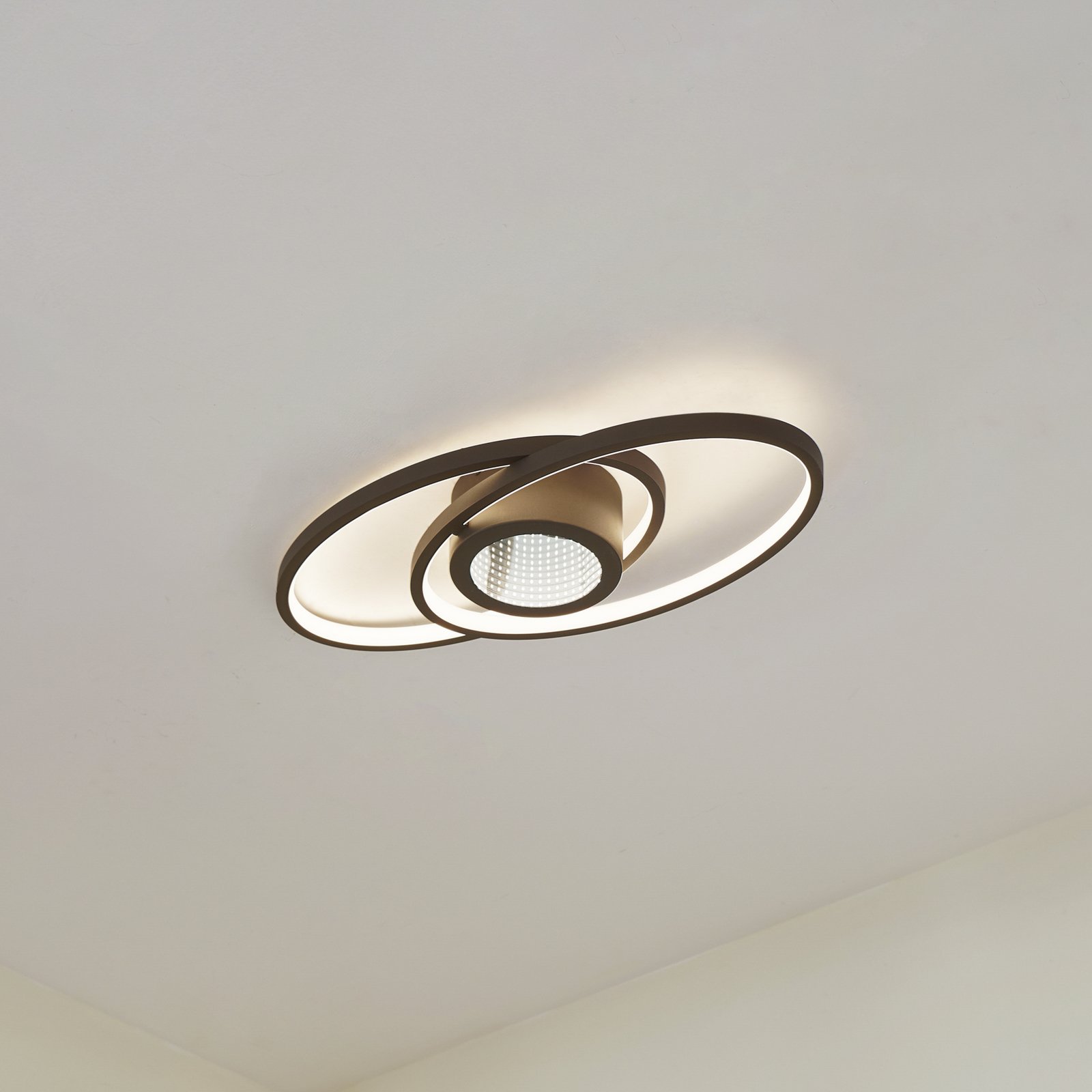 Thalina LED Mennyezeti Lámpa 60cm Fekete/Fehér - Lindby