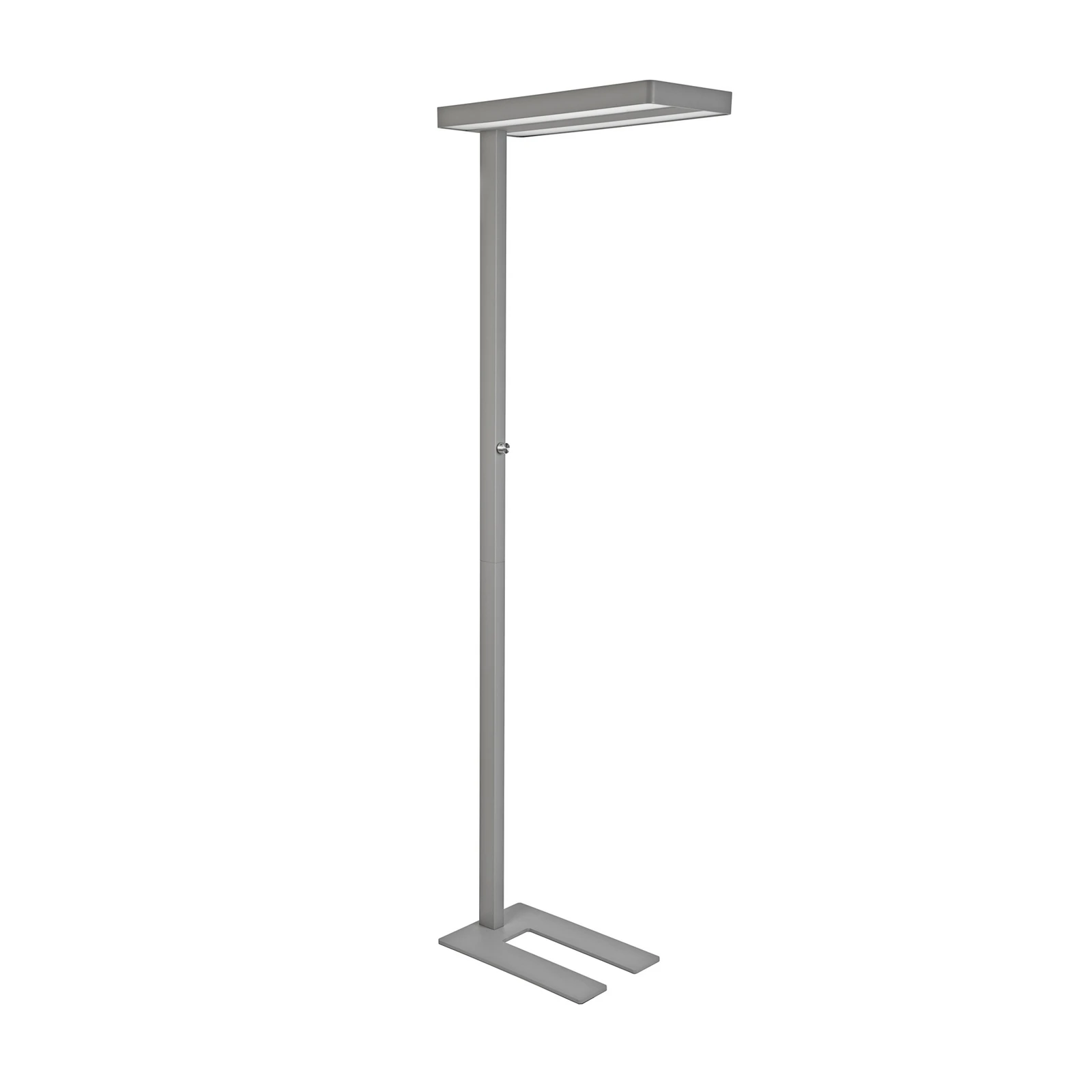 LED podna lampa MAULjaval, srebrna, 196 cm, baza dim