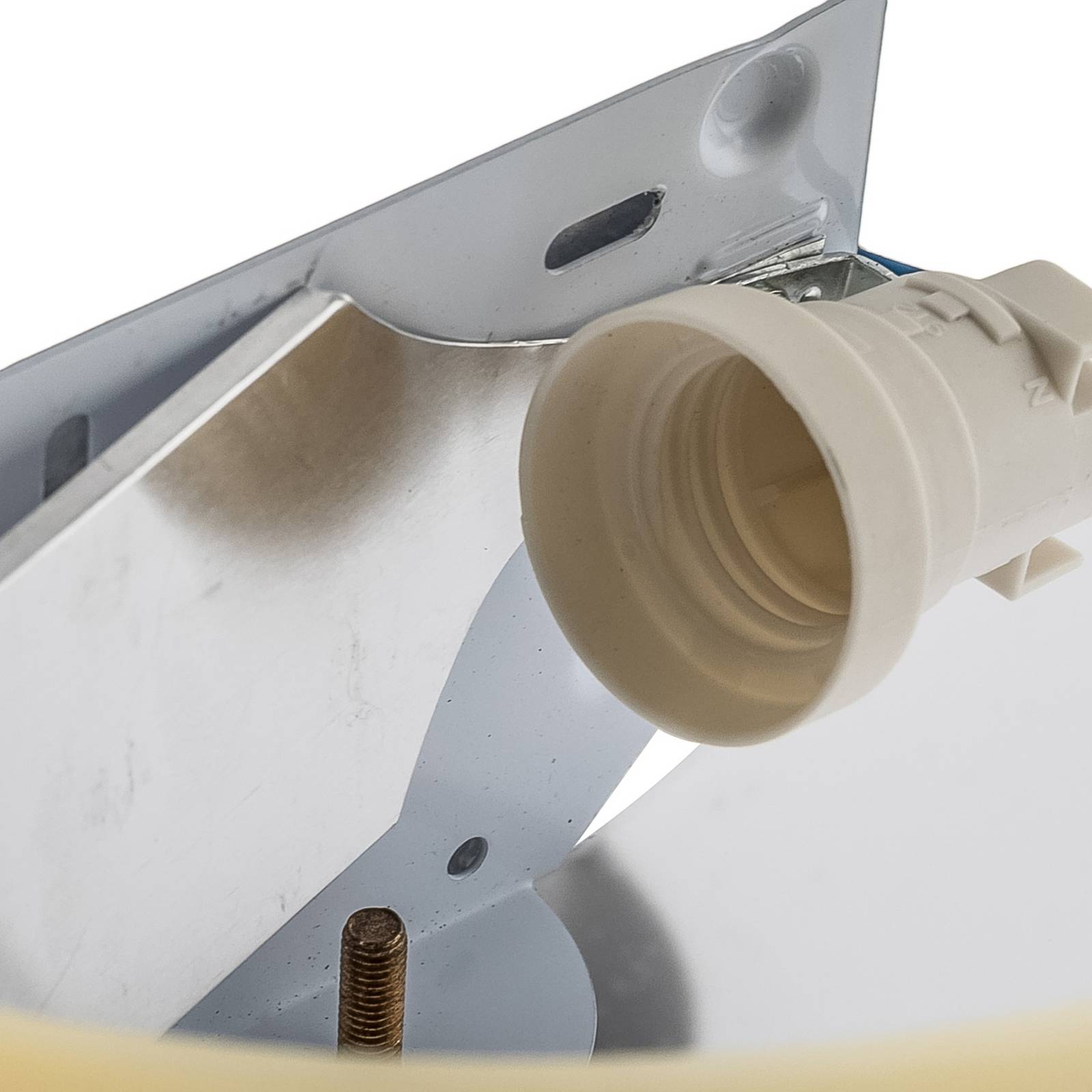 Kinkiet Mira, kremowy/brązowy, szkło, szerokość 30 cm, E27