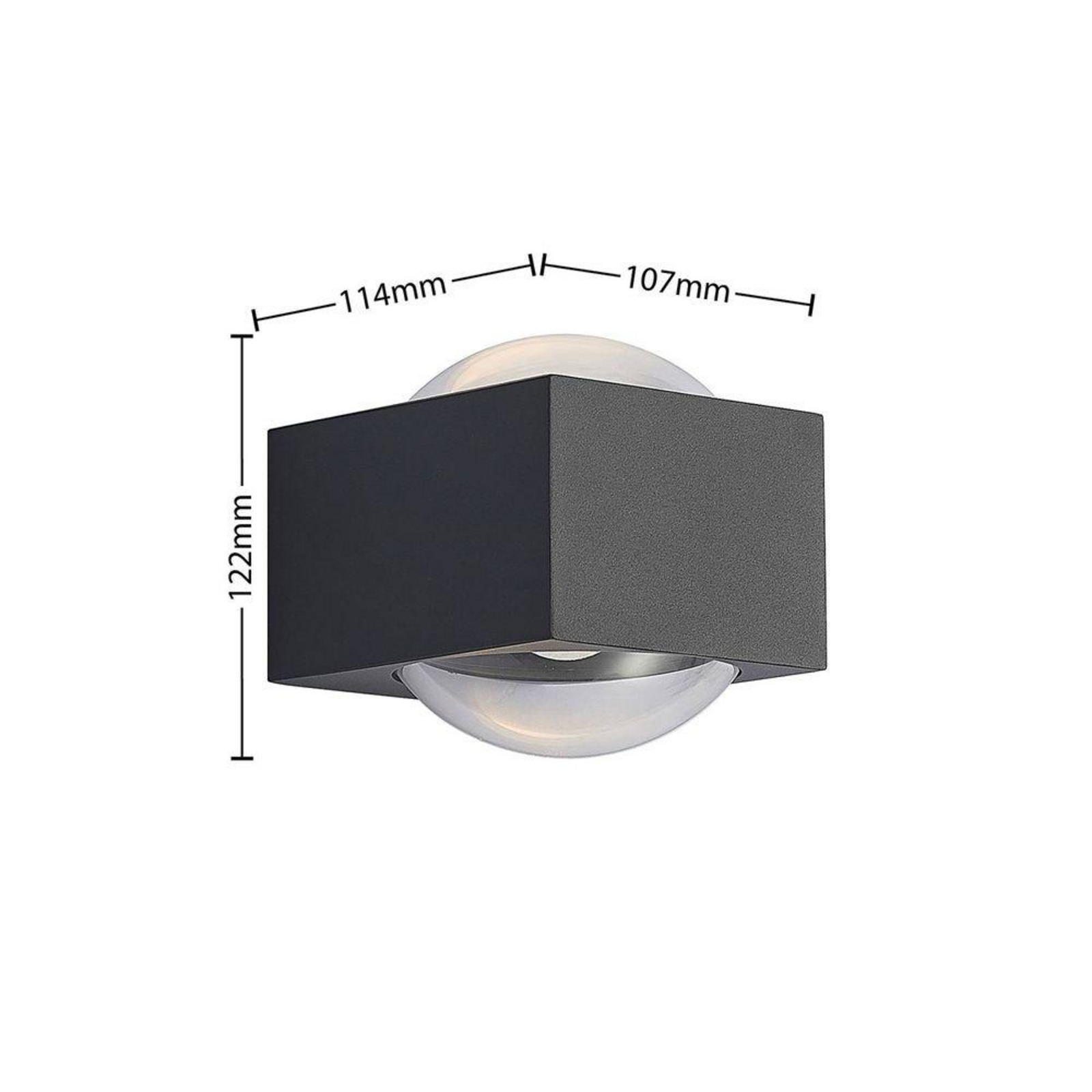Almos LED Up/Down Außen Wandleuchte Dark Grey - Lucande