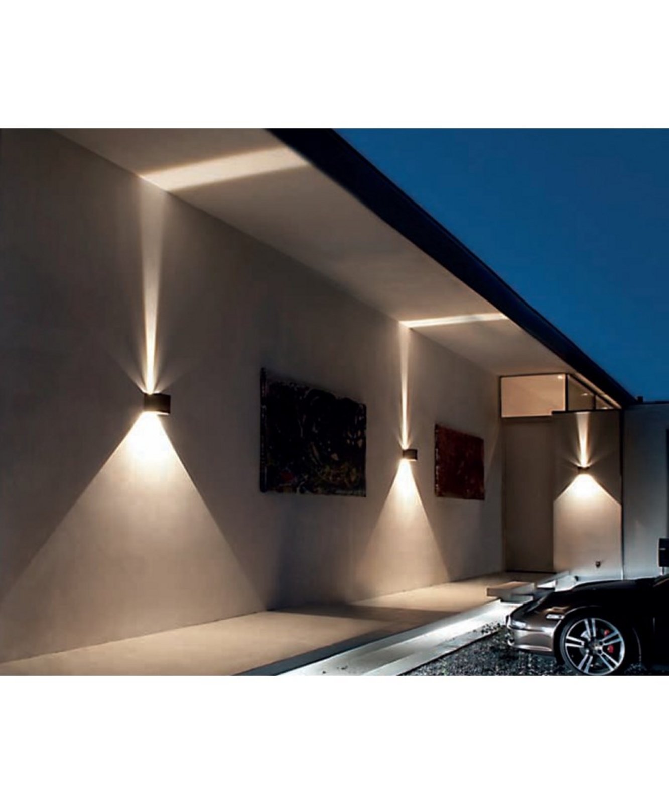 Cube LED Aplique Exterior XL 3000K Bidireccional Negro - LIGHT-POINT