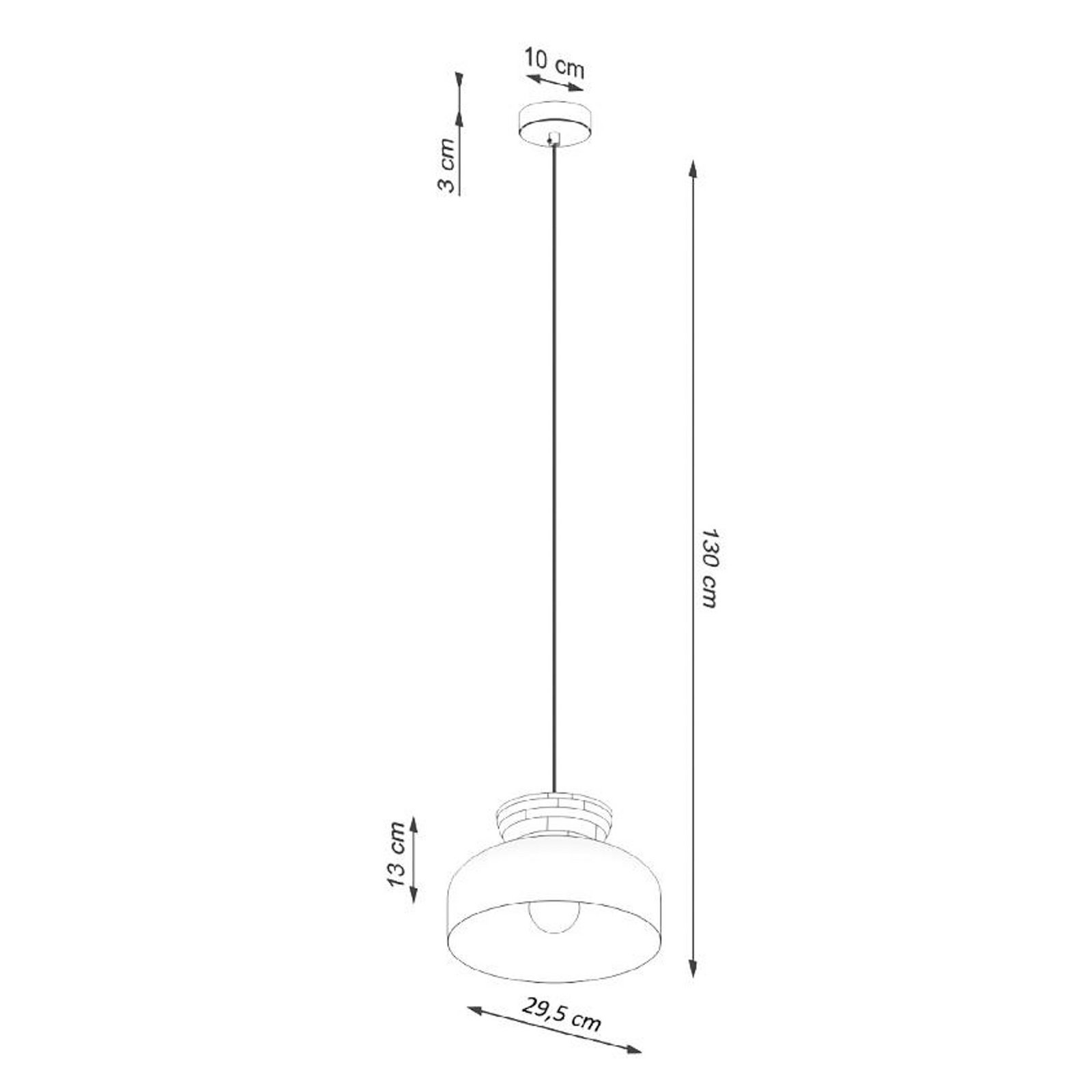 Candeeiro suspenso Marion, Ø 29,5 cm, madeira, aço