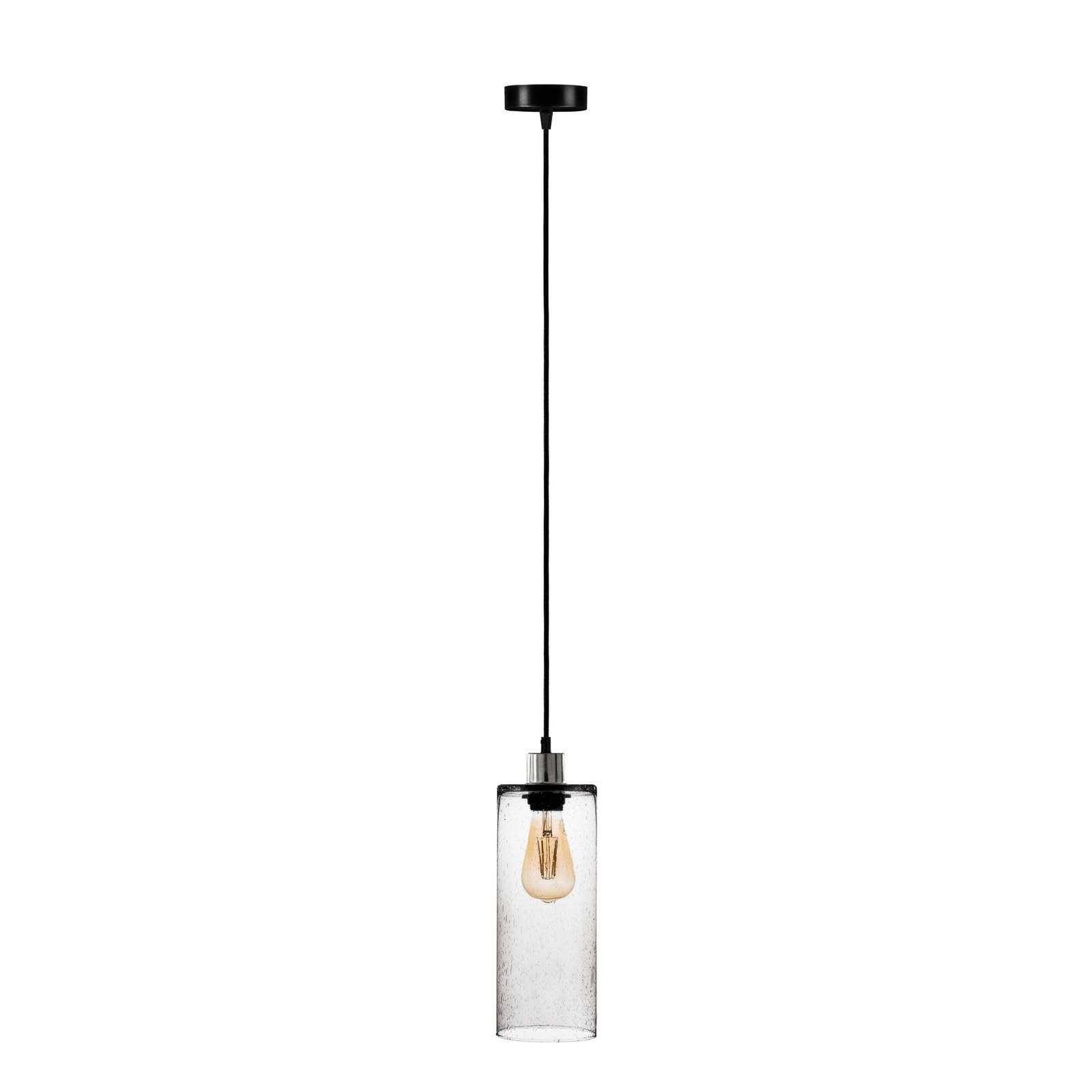 Hanglamp Soda glascilinder rookgrijs Ø 12cm