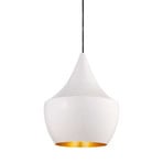 Beat Fat LED Függőlámpa Glossy White/Brass- Tom Dixon