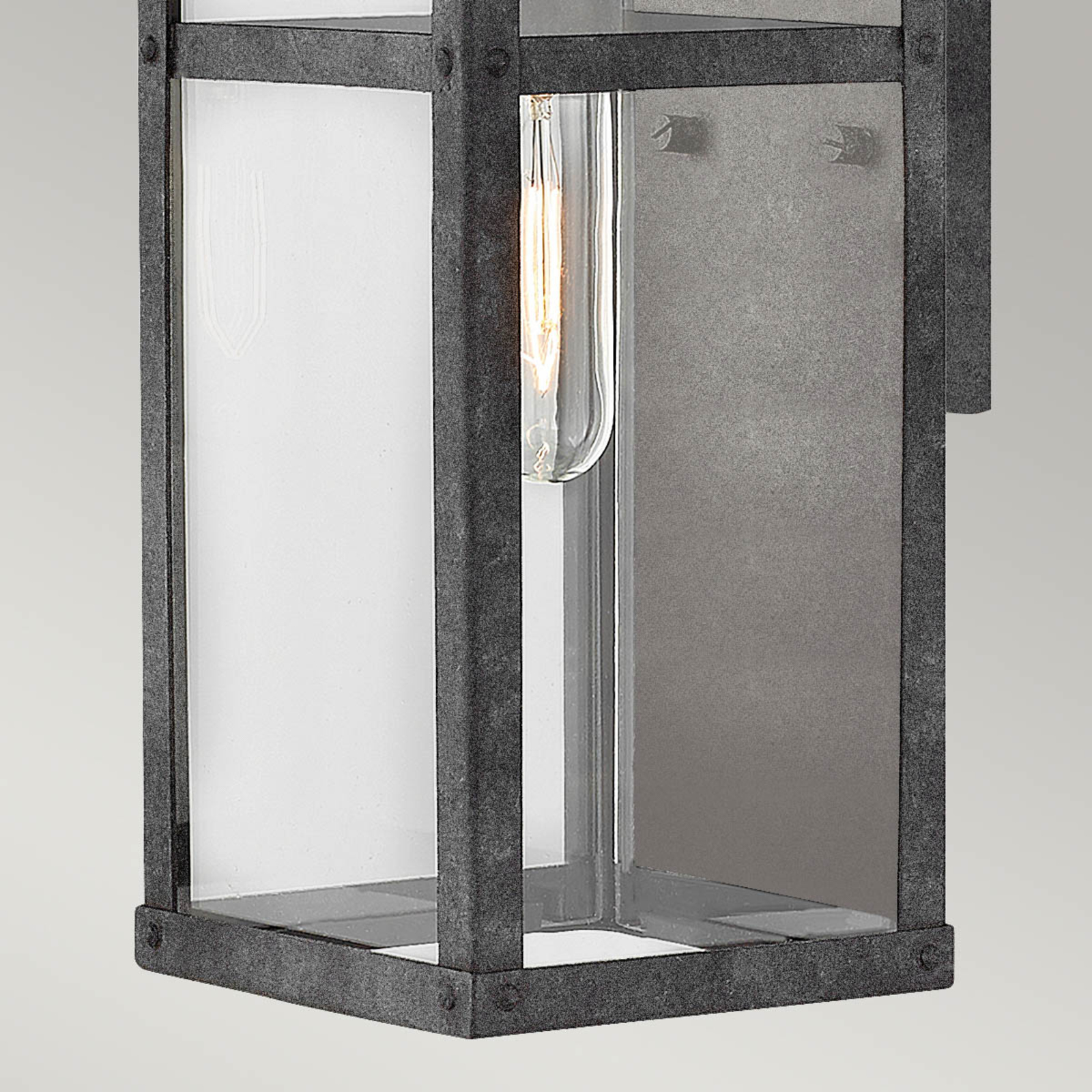 Porter outdoor wall light, black, 33.6 cm high