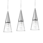Cono hanging light, three-bulb