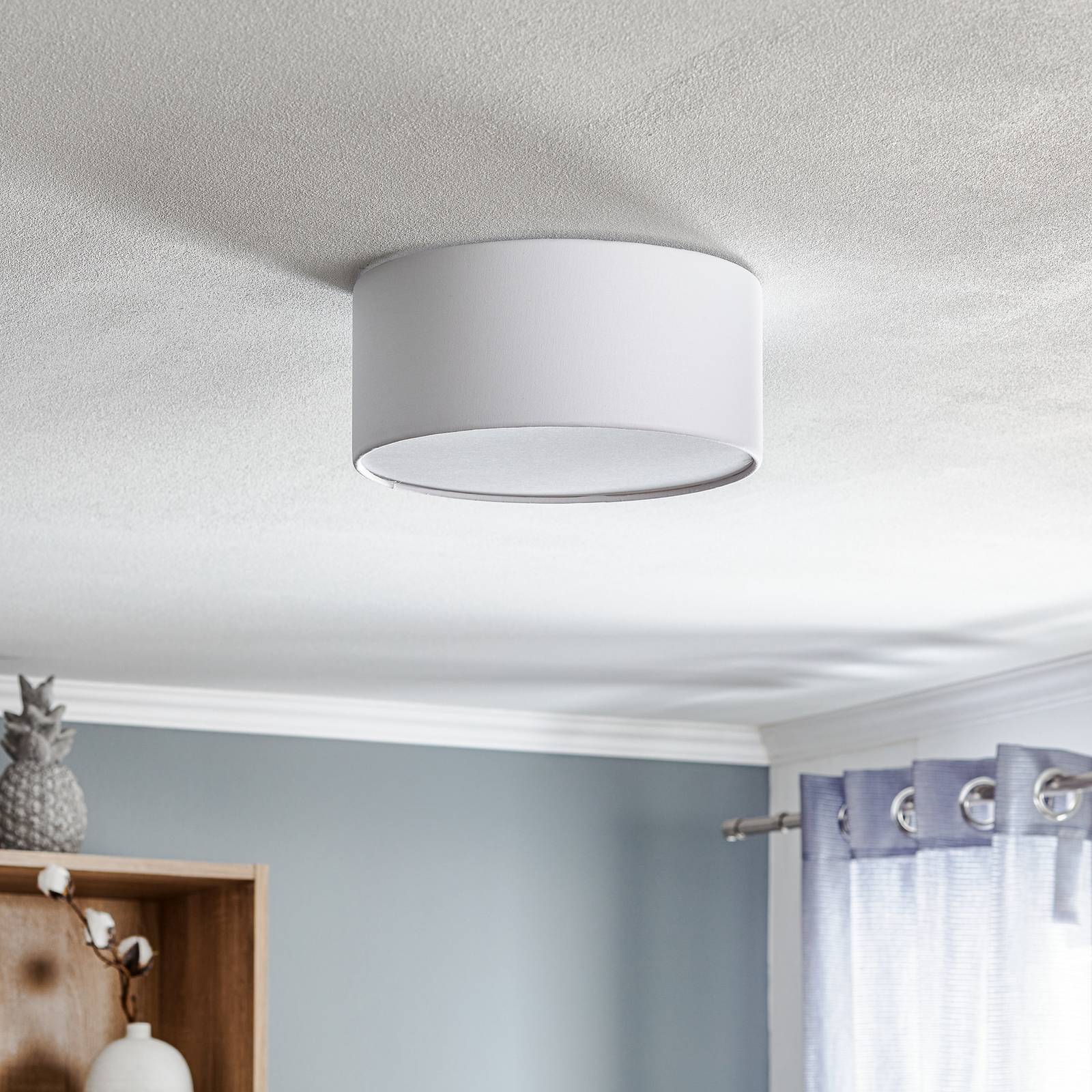 Lampa sufitowa Rondo, biała, Ø 30 cm