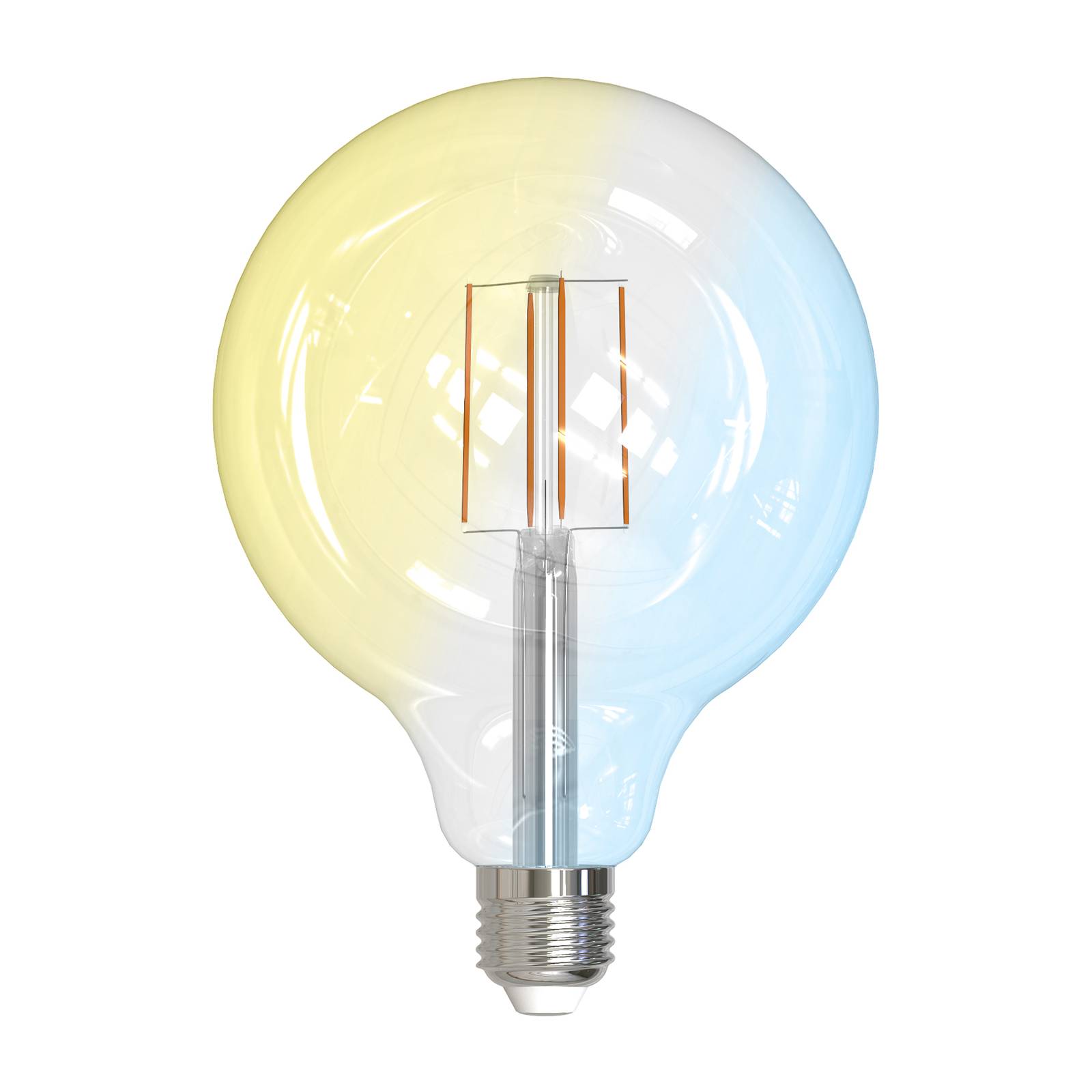 Prios ampoule fil LED E27 G125 7 W WLAN claire