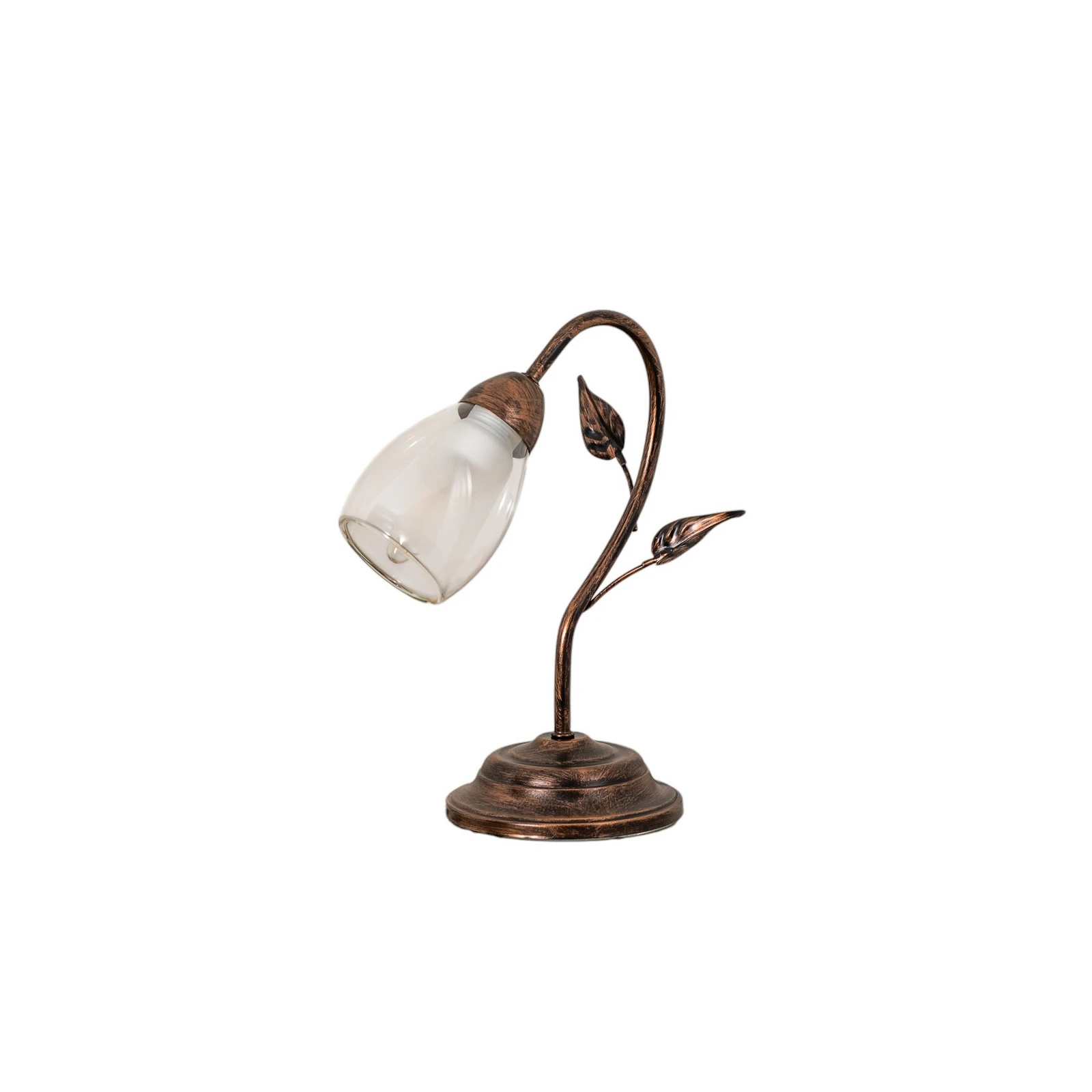 Stolna lampa Liliana, jedna žarulja, crna, ružičasto zlato, metal