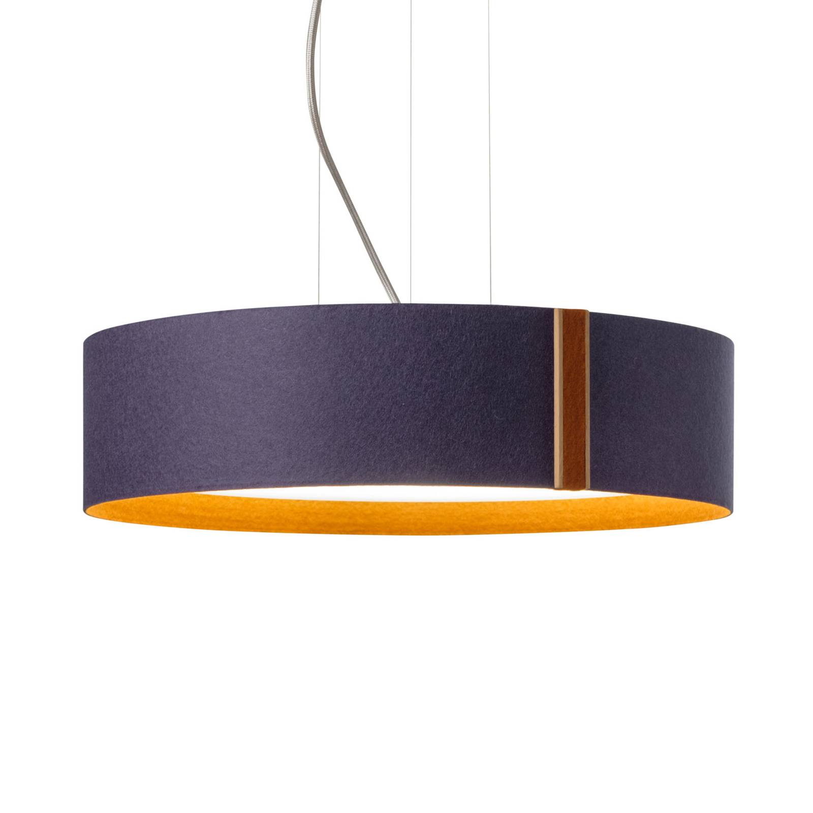 Suspension LED LARAfelt M Ø43cm indigo/cannelle