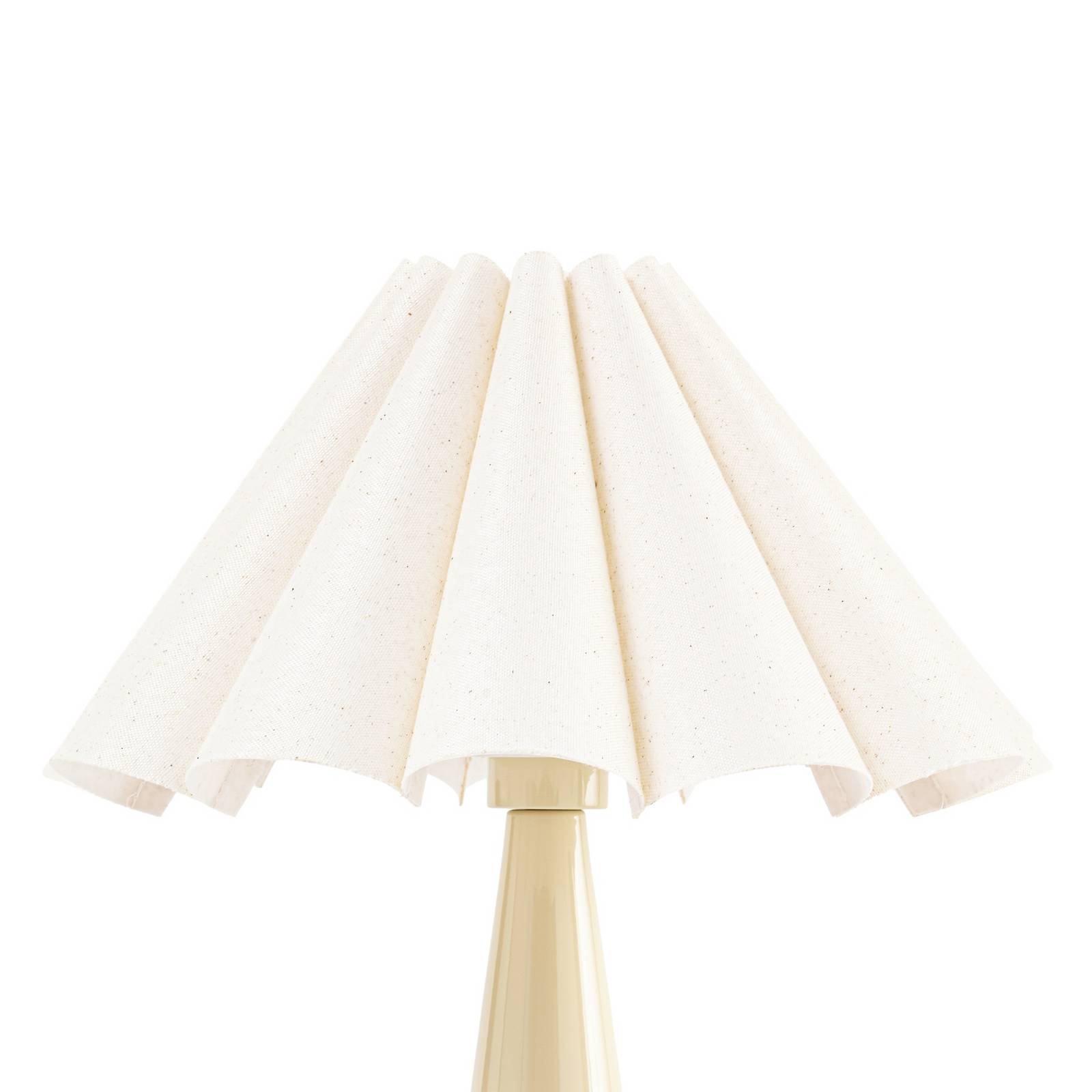Lampa stołowa Lindby Lotte, beżowa, 50 cm, metal, tkanina, E27