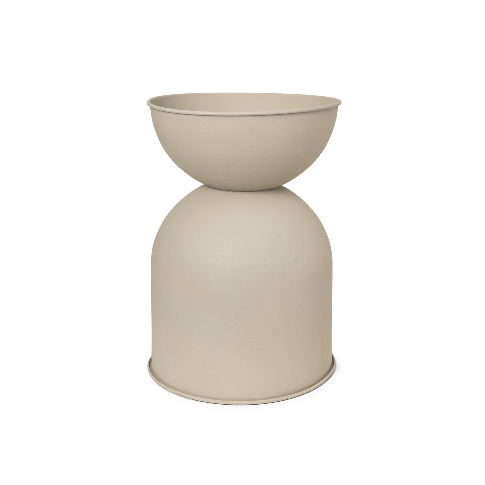 vaso de flores ferm LIVING Hourglass, bege, Ø 40 cm, reversível