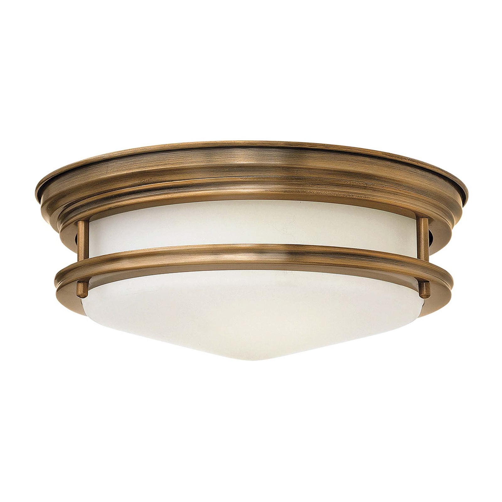 Hadrian udendørs loftlampe, bronze/opal, 31 cm, IP44 – Quintiesse