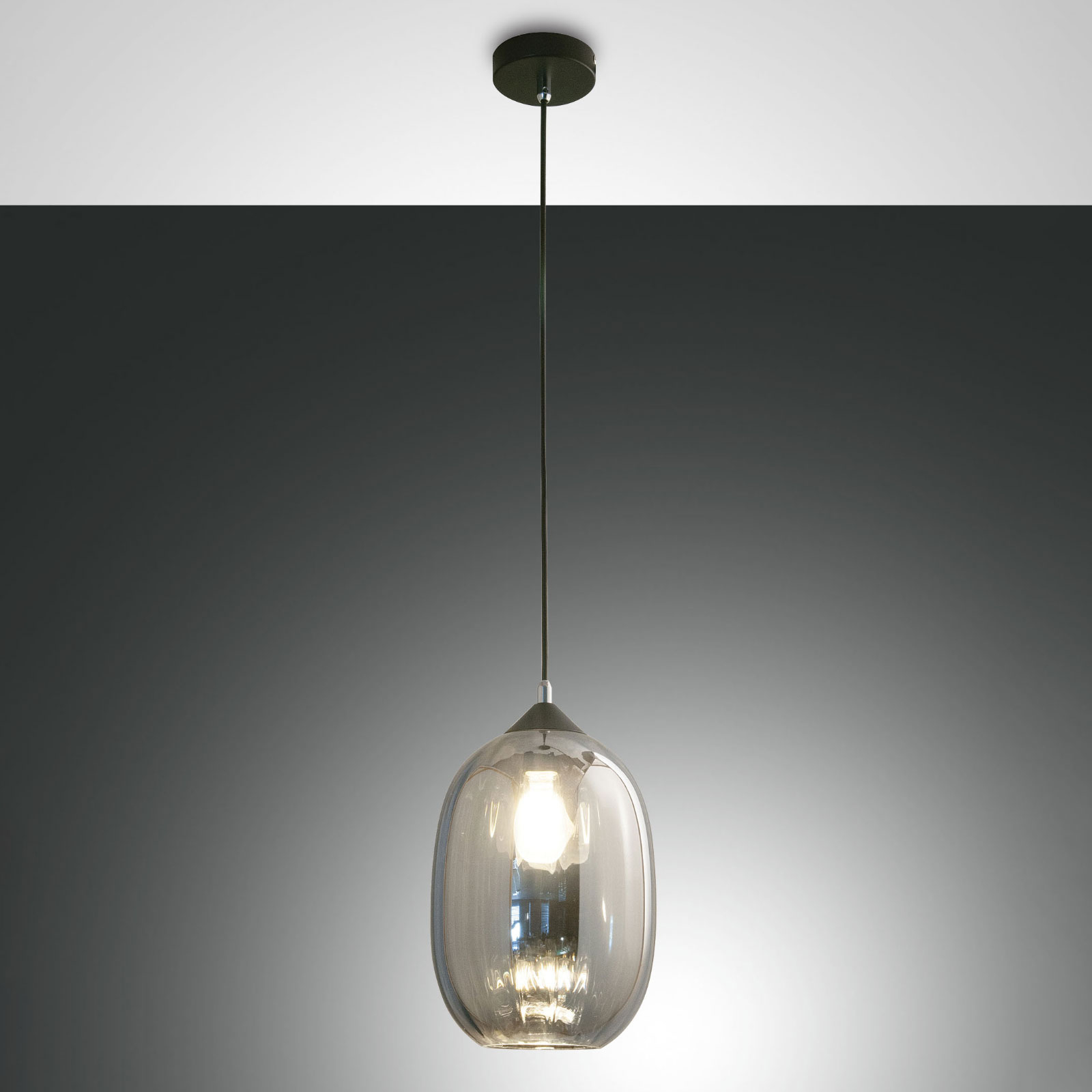 Infinity hanglamp van glas, 1-lamp, Ø 20cm