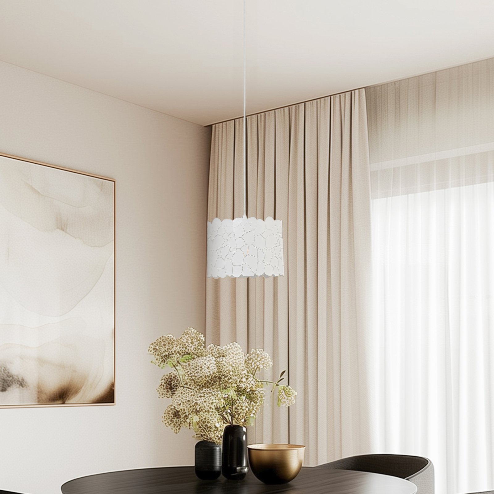 Aralena Hanglamp Wit - Lindby