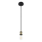 Hattie pendant light, E27 socket, Ø 5 cm, brass, metal - Lindby
