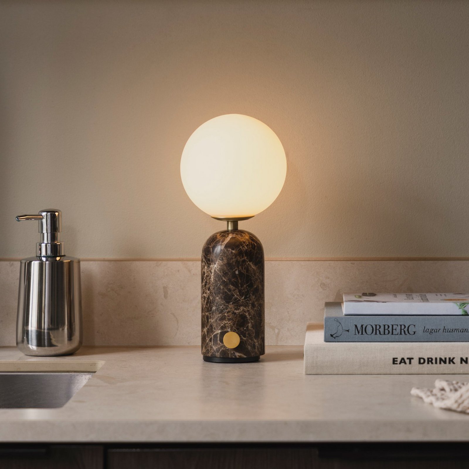 Torrano PORTABLE Tischlampe, Marmor braun - Globen Lighting Torrano PORTABLE Tischlampe, Marmor braun - Globen Lighting