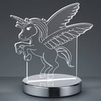 Lampă de masă hologramă 3D diamant model unicorn