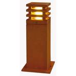 SLV Rusty square LED pedestal light rust brown