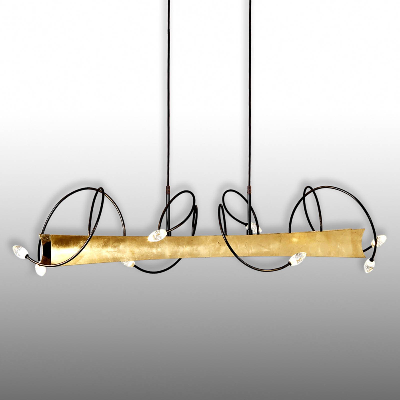 Menzel Donna - suspension LED avec feuille d'or