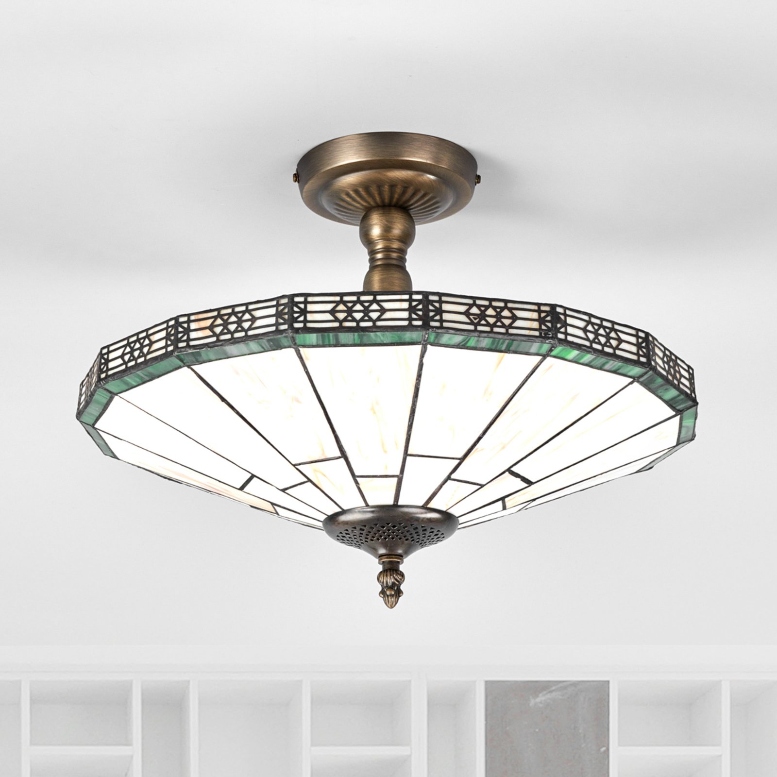 New York Classic Tiffany Style Ceiling Light Lights Co Uk