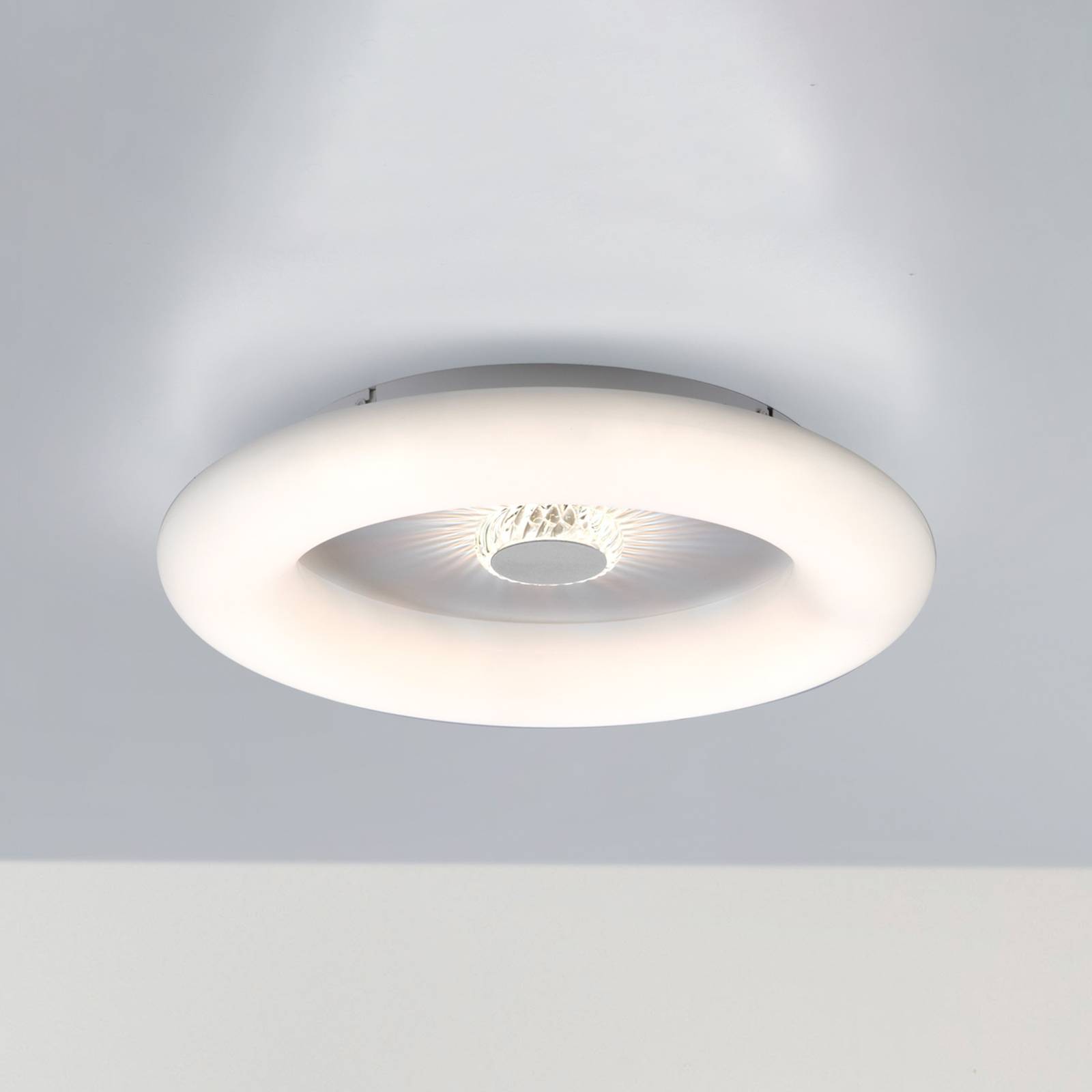 JUST LIGHT. Plafonnier LED Vertigo CCT blanc Ø 50 cm