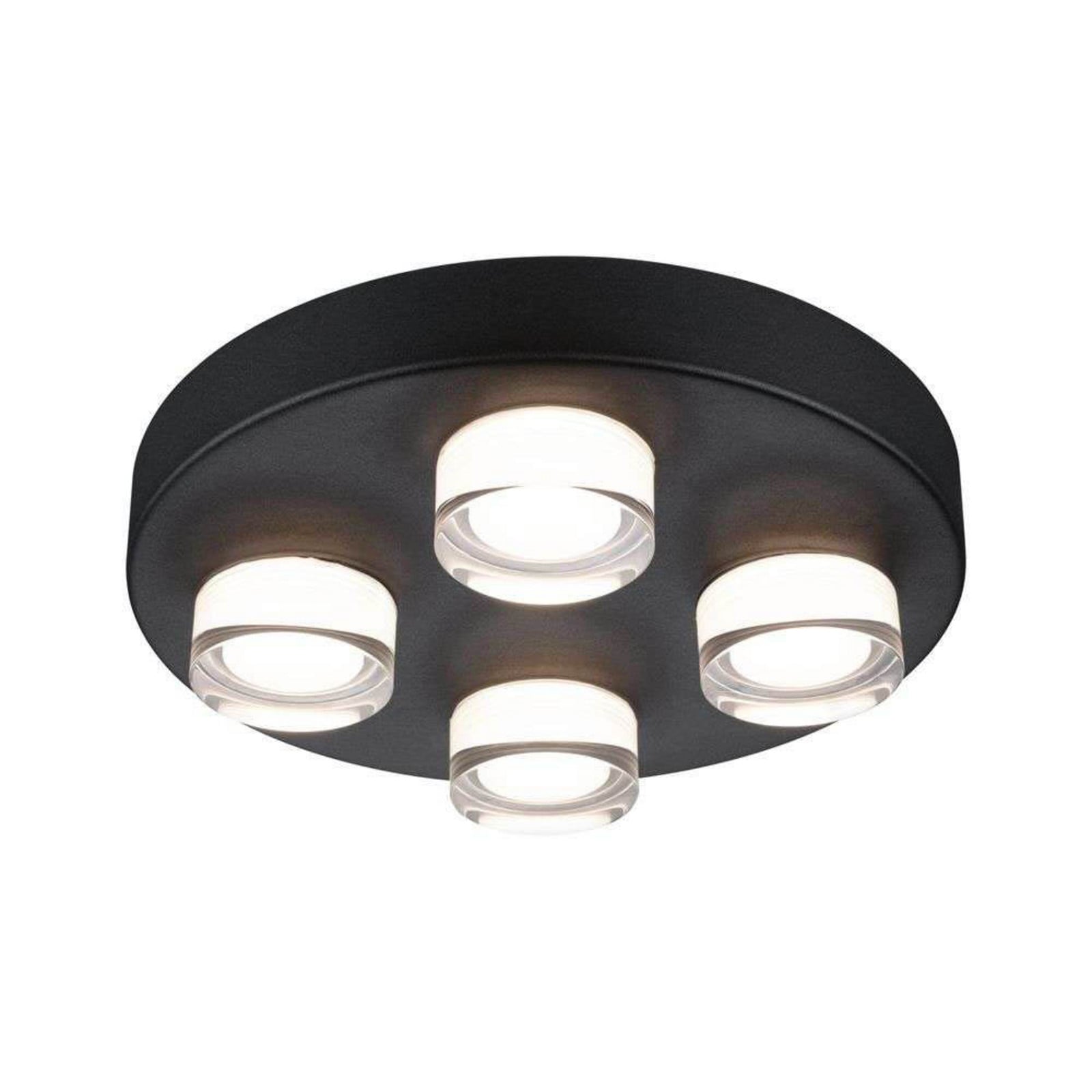 Kame 4 væglampe/loftslampe IP44 sort Paulmann - Badeværelse - Metal billede