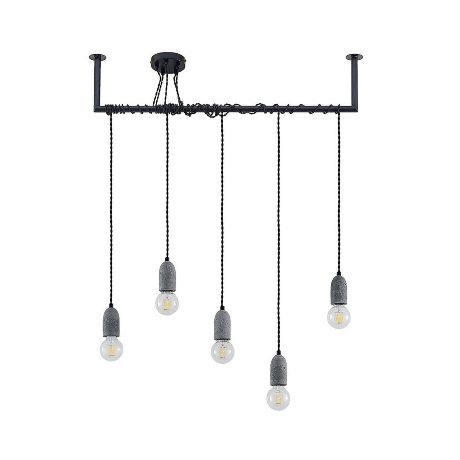 Doravio Lustră Pendul Black/Grey - Lindby