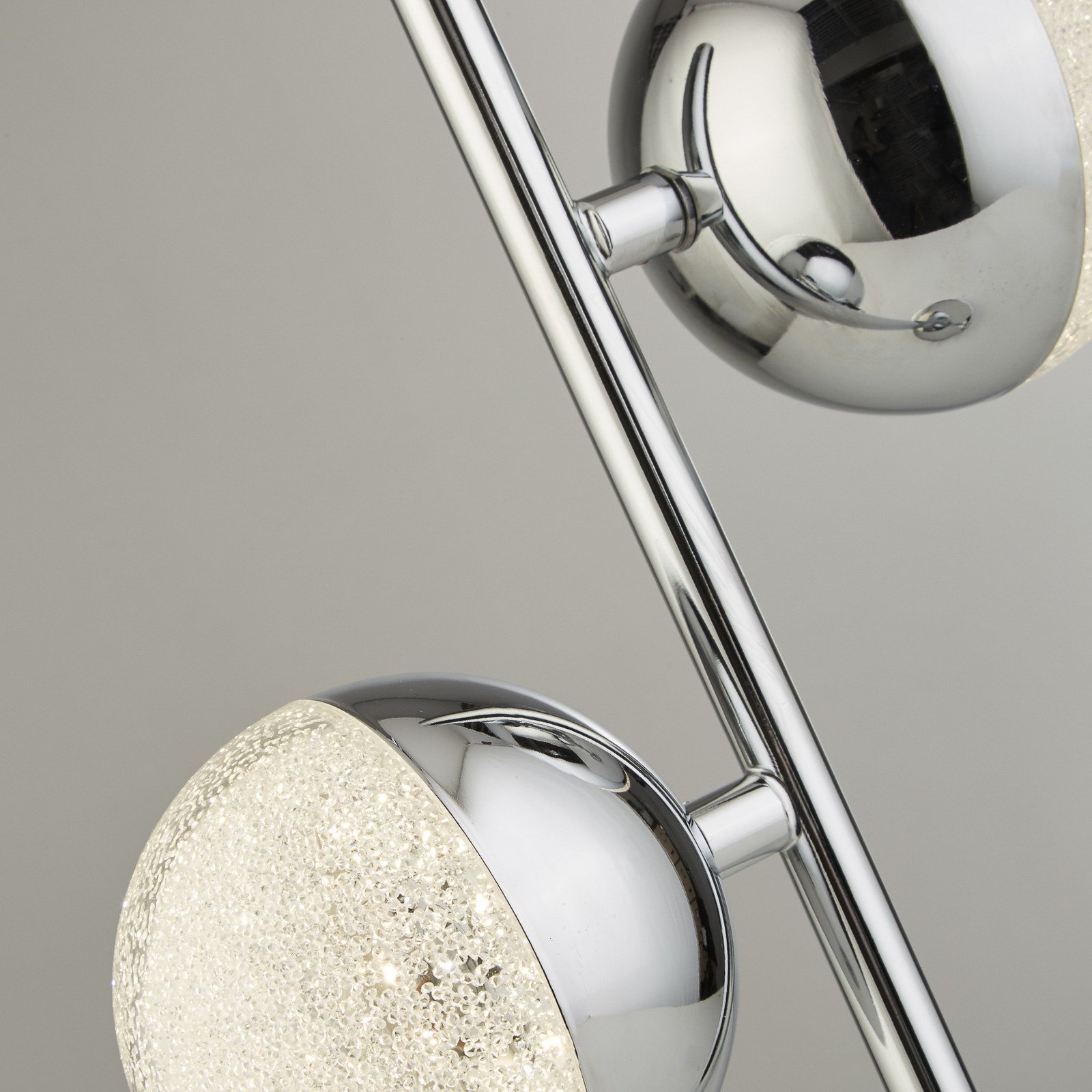 Searchlight Lampă de masă Marbles LED cromată sticlă înălțime 45 cm - Camera de zi / sufragerie - modern - crom clar - Metal