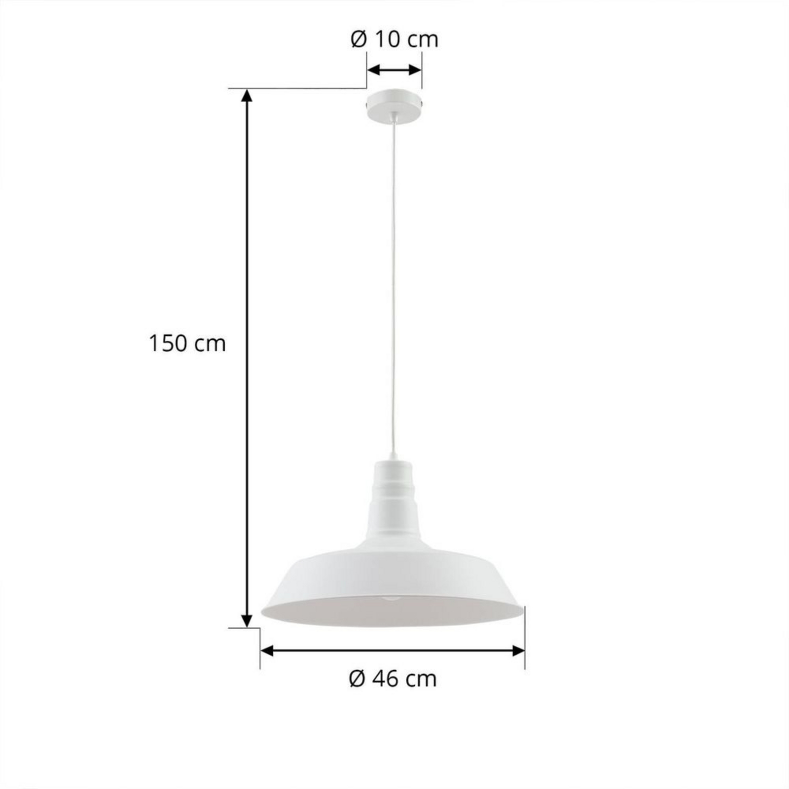 Laylan Lustră Pendul Ø46 Alb - Lindby