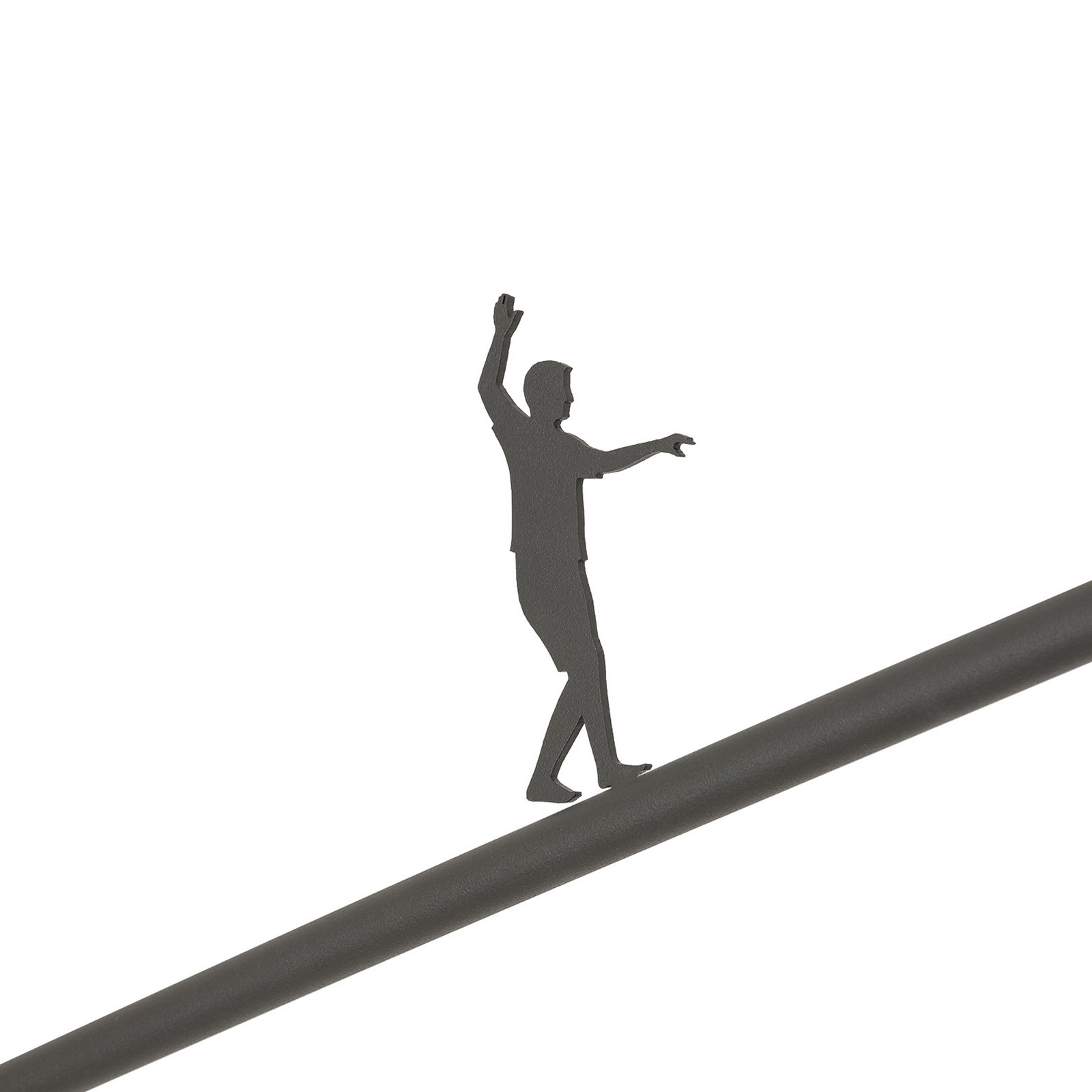 Bogenlampe Poise, umbragrau, Stahl, Textil, Ausladung 260 cm Bogenlampe Poise, umbragrau, Stahl, Textil, Ausladung 260 cm