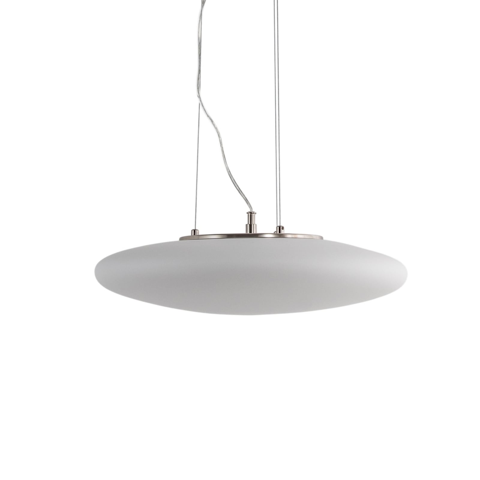 Lindby LED-Hängeleuchte Gunda, weiß, Glas, Ø 47 cm, dimmbar