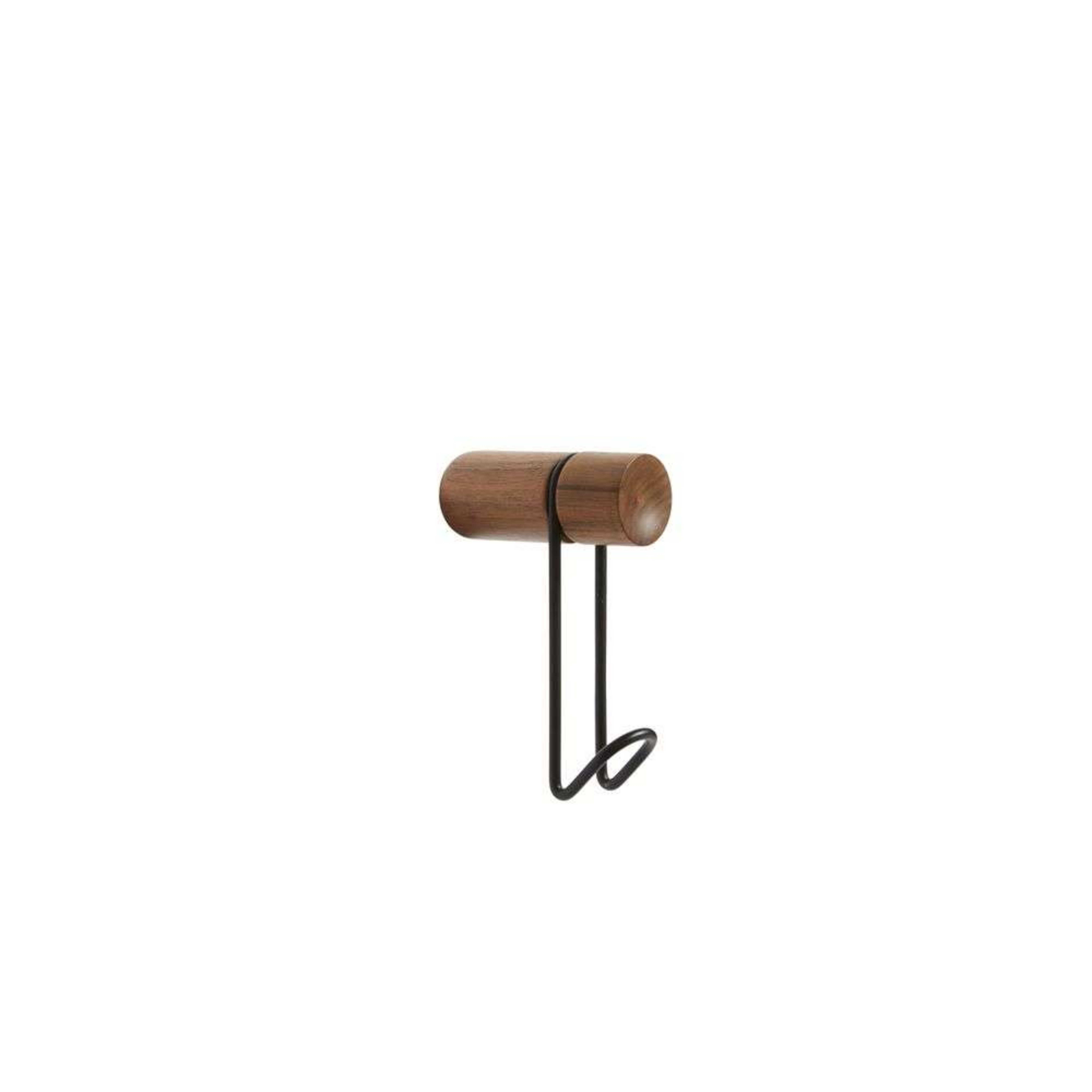 Around Coat Hook Small Walnut/Black - Woud
