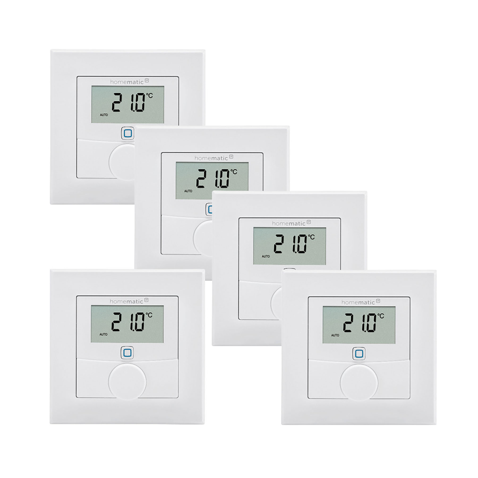 Homematic IP nástenný termostat snímač vlhkosti 5x