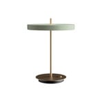 UMAGE lampe de table LED Asteria Table, USB, vert clair/laiton