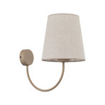 Applique murale Candi, beige/sable, lin, 34 cm de haut, E27