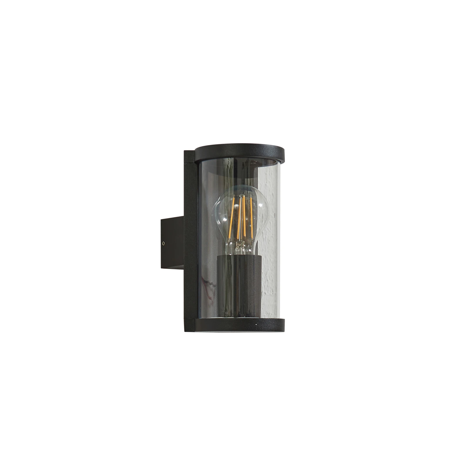 Lucande outdoor wall light Zanta, height 19.7 cm, IP65, black
