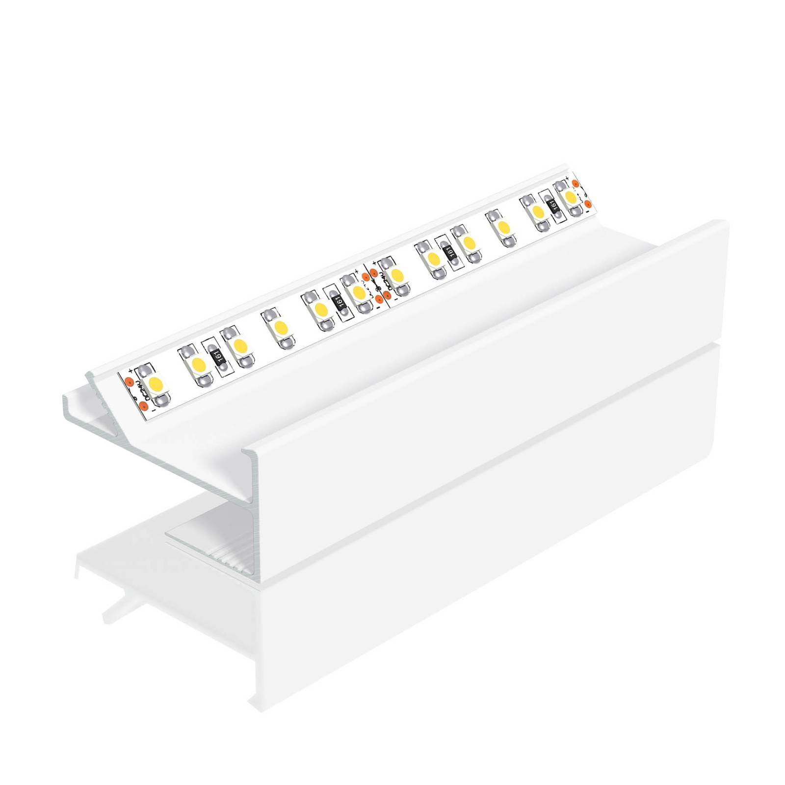 EVN APTBH-alu-profiili, katon suunt. 200 cm, valk. - led-profiilit valkoinen